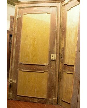ptl286 pair of Louis XVI lacquered doors mis. CM112 x 235h