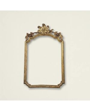 
Cornice Barocca Luigi XIV in Legno Laccato e Dorato