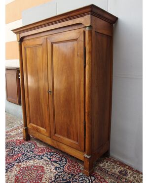 PICCOLO ARMADIO IN NOCE A DUE PORTE STILE IMPERO FRANCIA EPOCA 800 cm L146xP53xH195