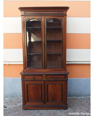 LOUIS PHILIPPE WALNUT CREDENZA WITH HUTCH, 19TH CENTURY