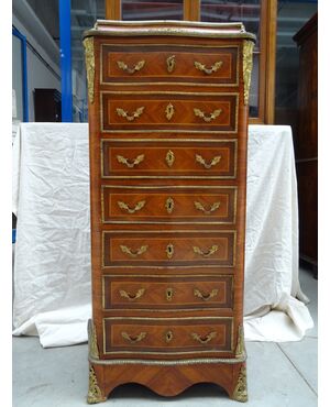 Secretaire in palissandro con bronzi Napoleone III 1880 Francia