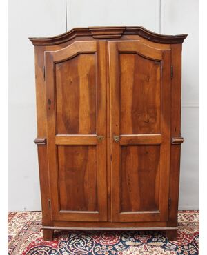 ARMADIO IN NOCE A DUE PORTE PIEMONTESE EPOCA PRIMI 800 RESTAURATO cm L125xP51xH188