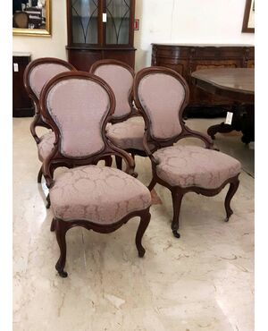 Four lounge chairs Louis Philippe