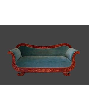 Sofa inlaid, Charles X period