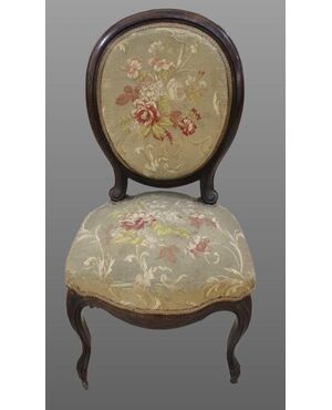 Two small chairs with oval backs, Louis Philippe Period