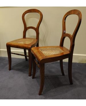 Pair of chairs in cane