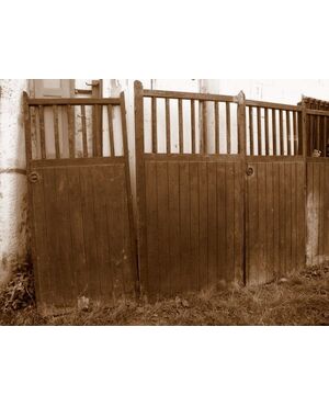 ptn186 cancello in legno da scuderia, mis.larg.cm 447 x 224