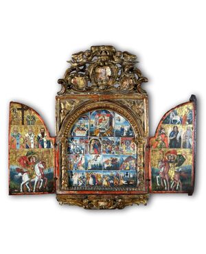Triptych, 15th century, Southern Greece PRIVATE COLLECTION