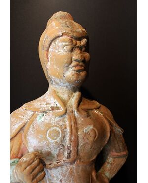 Terracotta guardian figure.