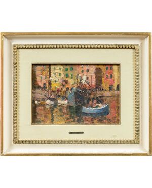 Erma Zago (Bovolone 1880 - Milano 1942) - Il porto di Genova.