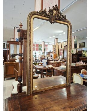 Specchiera in legno dorato