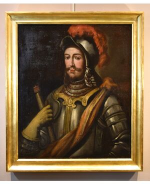 Ritratto di cavaliere in armatura, Pittore lombardo del Seicento