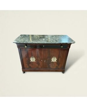 
Credenza in Legno con Marmo, Napoleone III