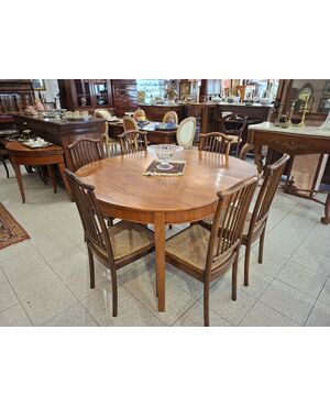 Oval cherry wood table