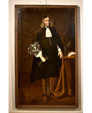 Full-length portrait of Giacomo Pesenti, attributable to Carlo Ceresa (San Giovanni Bianco 1609 – Bergamo 1679)