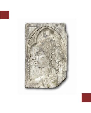 Marble plaque attributable to Dossena late 19th century