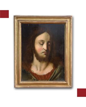 PORTRAIT OF CHRIST PANTOCRATOR 17TH CENTURY