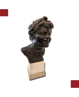 VINCENZO CINQUE "STREET URCHIN", BRONZE SCULPTURE, EARLY 20TH CENTURY