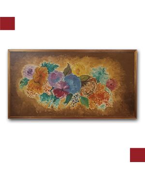PAINTING WITH FLOWERS SECOND HALF OF THE 20TH CENTURY