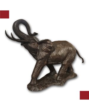 20th Century Bronze Elephant