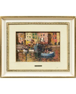 Erma Zago (Bovolone 1880 - Milan 1942) - The Port of Genoa.