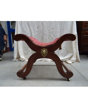 Poltrona in mogano con bronzi XIX sec. Piemonte