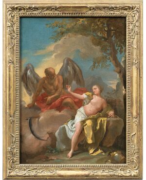 Pittore veneziano (XVIII sec.) - Venere e Crono (bozzetto preparatorio).