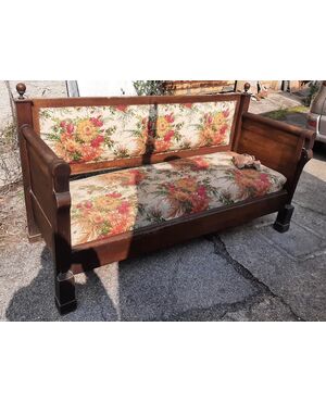 Empire style walnut sofa