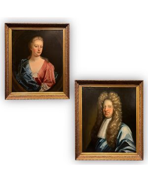 Pair of French portraits