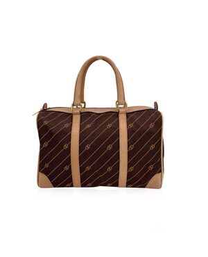 GUCCI Borsa a Mano Vintage in Tela Col. Marrone M