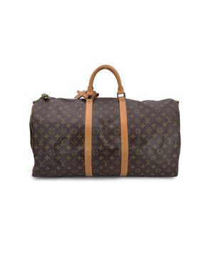 LOUIS VUITTON Borsa da Viaggio Vintage in Tela Col. Marrone Keepall L