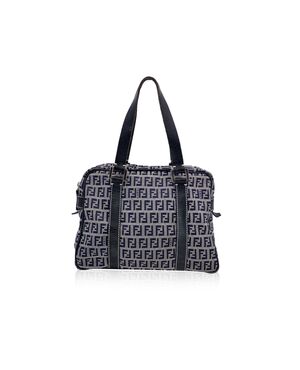 FENDI Borsa a Mano in Tela Col. Blu FF M