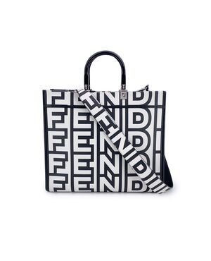 FENDI Borsa Shopper in Pelle Col. Nero Sunshine M
