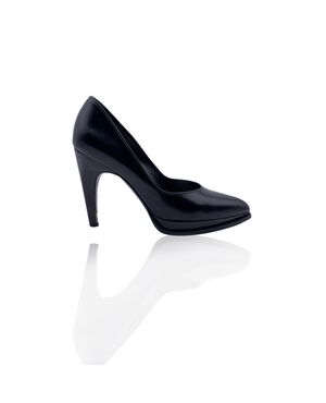SALVATORE FERRAGAMO Scarpe con Tacco in Pelle Col. Nero 38.5