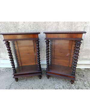 Pair of display cabinets