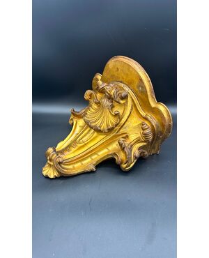 Baroque-style gilded wall shelf – 18th century