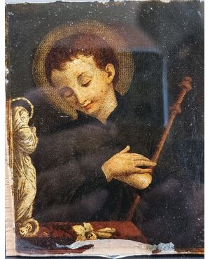 Small glass painting with Saint Luigi Gonzaga – Venetian area, early 19th century