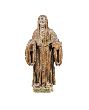 Scultura in legno intagliato - San Mauro. Italia, XVI secolo.
