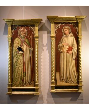 Martino di Bartolomeo di Biago (Siena 1389 - 1434), SAINT ROMUALD and SAINT ALBERT