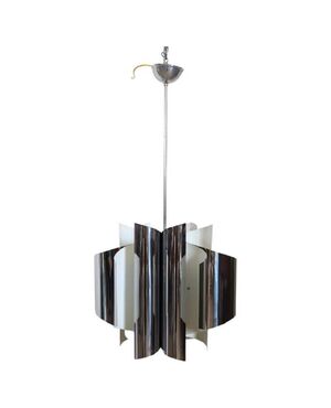 Space Age 6-light steel chandelier, 1970s - NEGOTIABLE PRICE