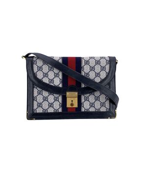 GUCCI Borsa a Tracolla Vintage in Tela Col. Blu M