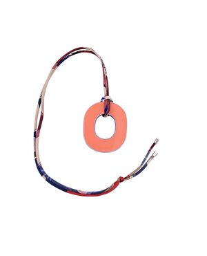 HERMES Collana in Legno Col. Arancione