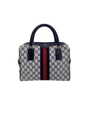 GUCCI Borsa a Mano Vintage in Tela Col. Blu M
