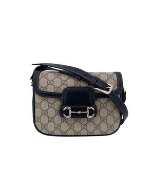 GUCCI Borsa a Tracolla in Tela Col. Beige Horsebit 1955 S