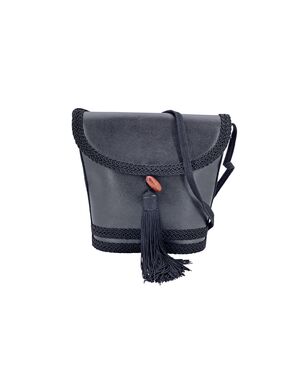 YVES SAINT LAURENT Borsa a Tracolla Vintage in Pelle Col. Nero S