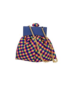 BOTTEGA VENETA Borsa a Tracolla Vintage in Seta Col. Multicolore S
