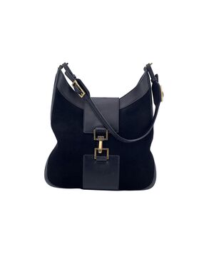 GUCCI Borsa Hobo in Camoscio Col. Nero Hobo Bag M