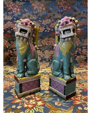 Pair of 18th-century Foo dogs