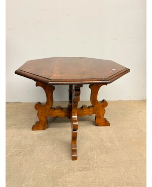 20th century walnut fratino-style coffee table, 76x54x72cm