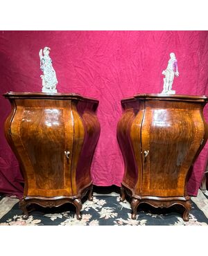 Coppia comodini bombati - Venezia - epoca 1750 c.a